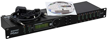 OMNITRONIC DXO-26E Digitaler Controller | Digitale Stereo-Aktiv-Frequenzweiche mit 2 Eingängen und 6 Ausgängen, inkl. Software