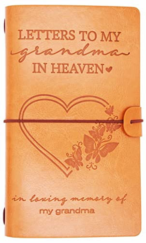 Tagebuch mit Aufschrift Those We Love Don't Go Letters to My Grandma in Heaven (in englischer Sprache), wiederbefüllbar