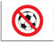 Plaque de signalisation Jeux de ballons interdits en aluminium 30x20 cm