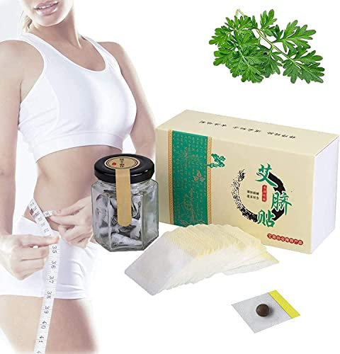 30 Stück Mugwort Navel Sticker,Natural Herbal Belly Sticker,Detox Pflaster,Beifuß Nabel Aufkleber, Bauch Patch,Detox Pflaster Stress abbauen