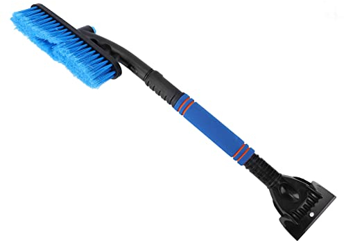 Abnehmbarer 2-in-1-Eiskratzer für Windschutzscheibe, Schneebürste, Eiskratzer, multifunktional, 55–70 cm, ausziehbar, abnehmbar, blau, für SUV-LKW