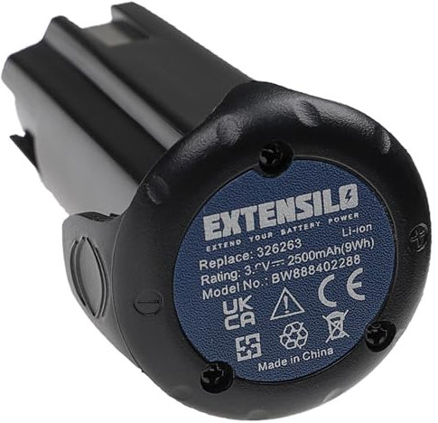 EXTENSILO Batterie Remplacement pour Hitachi/Hikoki 326263, 326299 pour Outil électrique, visseuse sans Fil, cloueur (2500 mAh, Li-ION, 3,6 V)
