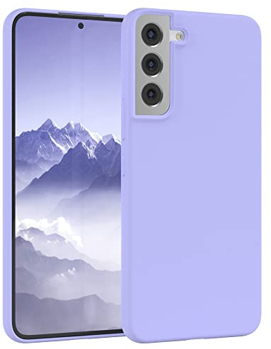 EAZY CASE Premium Silikon Handyhülle kompatibel mit Galaxy S22 Plus 5G Slimcover mit Kameraschutz und Innenfutter, Silikonhülle, Schutzhülle, Bumper, Handy Case, Hülle, Softcase, Lavendel Lila