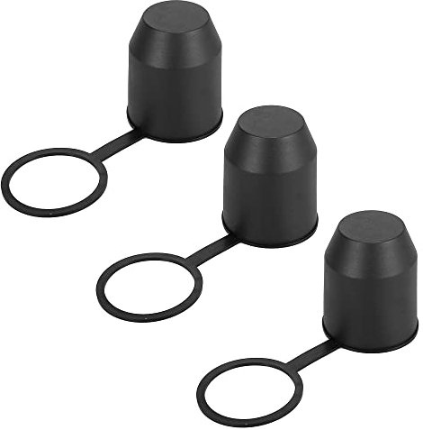 OSYBZ Anhängerkupplung Schutzkappe, 3 Stück Anhängerkupplung Abdeckkappe Abdeckkappe mit Sicherungsring Universal Kugelabdeckung Kugelkopfkupplung schwarz aus Hartplastik für Auto Wohnmobil