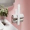 Aikzik Portasciugamani Bagno Adesivo Porta Asciugamani da Parete in Alluminio Portasalviette senza foratura Porta Salviette Montaggio per Bagno e Cucina Bianco (32 cm)