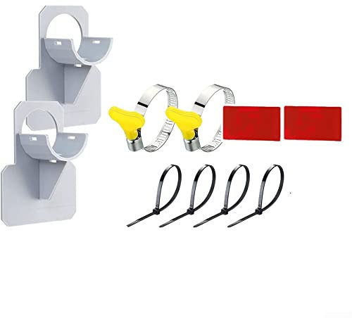 QOXEZY Support de tuyau de piscine avec colliers de serrage, attaches de câble et rubans adhésifs pour tuyau de piscine hors sol pour Intex