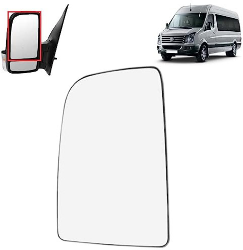 BIAREN Wing Mirror Upper Glass Left Non-Heated For Mercedes Sprinter Volkswagen VW Crafter 2006-2018 A0028111533 2E1857587D 28111533, Wing Mirror Glass + Back Plate