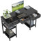 CubiCubi 120 * 50 cm Computer Desk with 3 Drawers and Storage Shelfs, Small Office Home Desk, Study Writing Table, Black