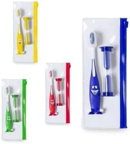 Lot de 20 brosses à dents + sablier dans un coffret cadeau