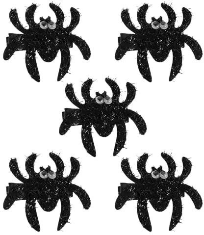 Luxshiny 5St Haarspangen für Frauen Halloween-Kopfbedeckung Haarnadel Haarklammer Haarspangen für Halloween ausgefallene Schüttgut Spinne Ausgabekarte Kind