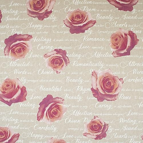 Dekostoff romantische Rosen