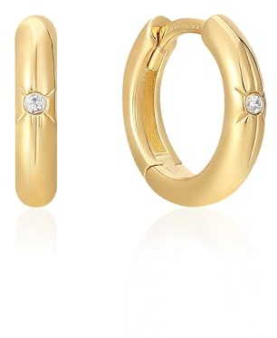 Ania Haie Damen-Creolen 925er Silber Farbstein One Size Gold 32025415