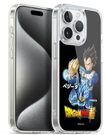 Head Case Designs Officially Licensed Dragon Ball Super Vegeta Universe Survival Characters Gel Case [Military Grade Protection] Compatible with Apple iPhone 15 Pro and Compatible with MagSafe