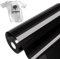 Hisiu Black HTV Heat Transfer Vinyl for T-Shirts, 12x25FT Black Iron on Heat Transfer for Fabric, Iron on Vinyl Compatible with Cricut & Heat Press Machine, Heat Vinyl Easy to Cut and Transfer