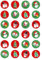 24 x Christmas Cupcake toppers edible wafer paper Rice Fairy Cake Decorations Santa Snowman Tree Jingle Bells