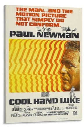 LIANGSHUANG 1960er Jahre Gefängnisfilme Cool Hand Luke Poster Bild Druck Leinwand Poster Wandfarbe Kunst Poster Dekor Moderne Heimkunstwerke 40 x 60 cm