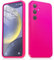 ZUSLAB Custodia Silicone Compatible with Galaxy S24 2024, Gel di Silicone Liquido Antigraffio e Antishock, Protezione Slim-Fit e Bumper per Galaxy S24 Rosa Shocking