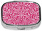 Pillenbox, Pillenetui, Medikamenten-Organizer, Reise-Pillenbox, Pillen-Organizer, Pillenhalter,Jugendstil-Blumendamast, tiefes Fuchsia-Rosa