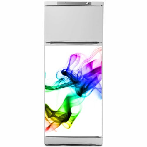 Kiwistar - Film pour réfrigérateur - 80 x 80 cm - Jeu de couleurs - Verre laminé résistant aux rayures - Autocollant pour réfrigérateur - Meubles - Design - Rénovation - Film autocollant mural