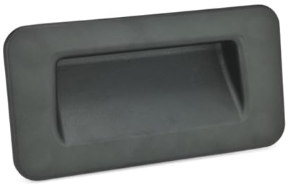 Ganter Normelemente | Griffschale Zink-Druckguss | Montage von der Rückseite | Breite 127mm | GN 7330-127-C-1-SW | Schalengriff
