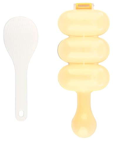 GroveEss Plastic Rice Ball Mold with Rice Scoop,Safe Durable Sushi Roller,DIY Sticky Rice Mold Rice Ball Maker Shaker for Kids Children Rice Ball Meatballs Making