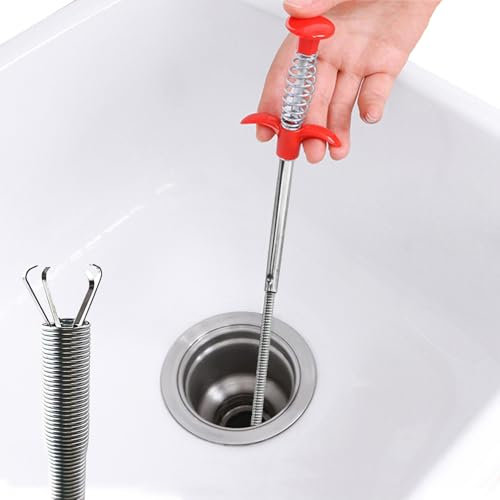 Pince Telescopique Flexible, 60cm Pince Deboucheur Canalisation Drain Snake, Pince de Ramassage Pince Attrape Tou, Pince de Préhension Pince Flexible Griffe pour Cuisine, Salle de Bain et égouts