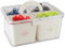 Gzsekken Fresh Food Storage Containers with Lids Airtight,Fridge Food Storage Containers Food Fresh Box with 4 Pack Removable Colander for Fruit Salad Vegetables BPA Free Clear Sealed Keeper,Large