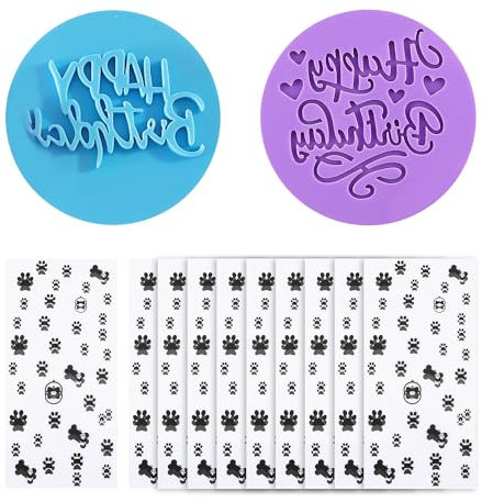 2 stampi per biscotti e 10 sacchetti per biscotti, stampi in acrilico, strumenti da dessert fai da te, accessori da forno, stampi creativi per biscotti