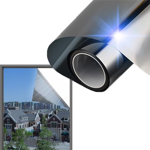 Vinilo for Ventanas Efecto Espejo Cristal Unidireccional Vinilo Adhesivo Cristal Vinilo Espejo, Anti 99% UV Película De Aislamiento Adecuada, Vinilos for Cristales Pegamento for Casa Oficina (40x200cm