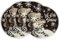 Artoid Mode Schwarz Schneemann Schneeflocke Weihnachten Runde Platzsets 4er Set, 37cm Winter Xmas Tischset Waschbar Platzdeckchen Küche Party Deko