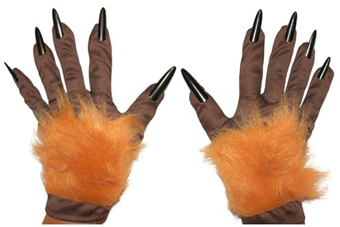 Werwolf Handschuhe Für Werwolf Kostüm Kinder Oder Erwachsene. Die Werwolfklaue Für Werwolfkostüm. Dient Als Werwolfkostüm Für Erwachsene. Tolles Accessoire Für Halloween-Kostüme.