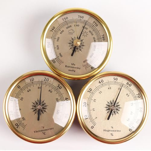 Barometer-Thermometer-Hygrometer, Barometer für die Hauswand, kombiniertes Wetterbarometer, multifunktionale analoge Wetterstation, Barometer, Außenbarometer, für Wohnzimmer, Büro, Wanddekoration