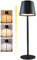 Aiandcc Rechargeable Lamps Full Metal, Rechargeable Table Lamps UK with 3 Color Modes, 5200mAh Battery Operated Lamp, Touch Control Wireless Lamp Indoor and Outdoor IP54 Waterproof (Black)