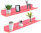 YBAAKZIIR Schwimmende Acryl-Wandregale, Lange schwebende Bücherregale aus Acryl zur Wandmontage, 2er-Set, wandbehangene Bücherregale, schwebende Wandregale for die Raumdekoration(Neon Pink,24 Inch)
