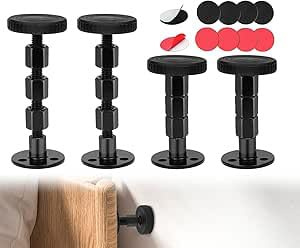 Aililong 4 Stück 78-105mm Verstellbares Bettgestell Abstandshalter Wand mit Bettstütze, Stabilisator und Wandschutz