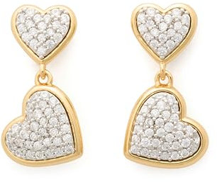 kate spade new york Ohrstecker in Herz-Pavé-Fassung, Drop, Zirkonia, Zirkonia