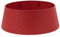 Christmas Village Faux Rattan Christmas Tree Skirt - 65cm Base Diameter, Durable Snap-Together Design, Fits Tree Stands up to 63cm - Red