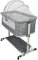 WODFARR Lit Cododo Bébé 2 en 1, Berceau Cododo avec Matelas et Moustiquaire, Berceau Bébé, Capacité de Charge 50KG, Réglage de la Hauteur (113 * 66 * 84cm, Gris)