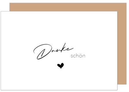 Edition Seidel Premium Glückwunschkarte mit Umschlag. Dankeskarte Grußkarte Billet Danke Danksagung Dankeschön Mann Frau Freund Freundin Herz (D150 SW025)