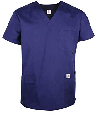 JONATHAN UNIFORM Mens Functional Scrub Tunic Top (Navy, L)