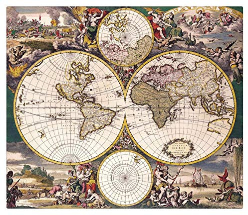 Puzzle für Erwachsene 1000 Teile, lustige Spiele für die ganze Familie – Antike Weltkarte 70 x 50 cm