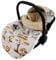 BabyLux Fußsack 90cm für Babyschale, Kinderwagen & Buggy, Minky, ideal für Frühling, Sommer Herbst &, warm & weich Kinderfußsack (149. Beige + Dschungel)
