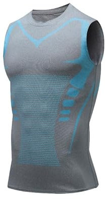 Short Sleeve Compression Shirts，Gym Tops for Mens Sports T-Shirts Clothing Running Base Layers Top Fitness Athletic Training Workout-L Grey