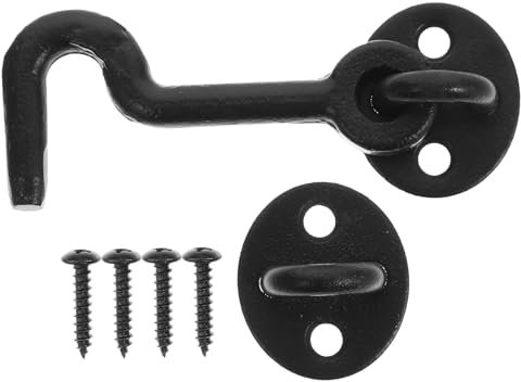 QUMIIRITY 1Satz Hakenverschluss Robuste Metall Tür und Fensterhaken für Garage Küchenschrank Lagerraum Einfache Installation Stabil und Langlebig für