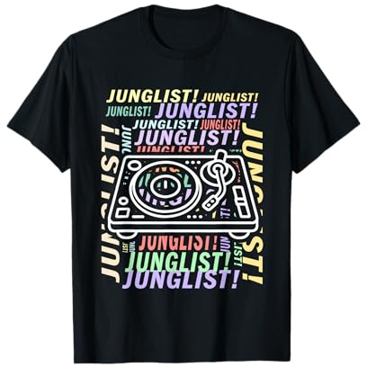 Junglist Music Drum und Bass Plattenspieler Jungle Music Junglist T-Shirt