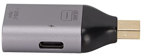 Xixian Adaptateur 4K 60Hz Type C vers Mini DisplayPort, Alliage D'aluminium USB C Femelle vers Mini DisplayPort Mâle Adaptateur Convertisseur pour Téléphone Mobile PC Projecteur