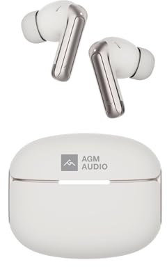 AGM Buds 8 In-Ear Bluetooth Kopfhörer, drahtlose Kopfhörer mit individuellem Sound, 13 Stunden Wiedergabe,drahtloses Laden,Type-C-Laden,Tastensteuerung（Grey）