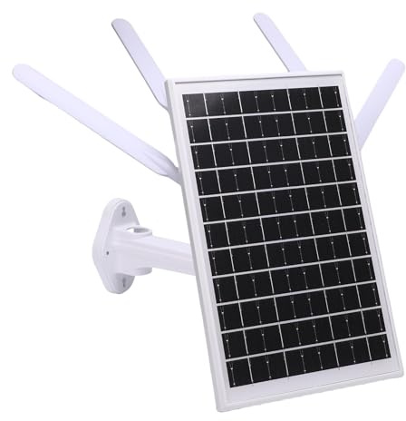 Ejoyous WLAN Router Solar, 4G LTE Router Wi-Fi6 Modemrouter Outdoor WLAN Verstärker Range Extender für Draußen, für Camping Wohnmobil Außenbereich (Schwarze Antennen)