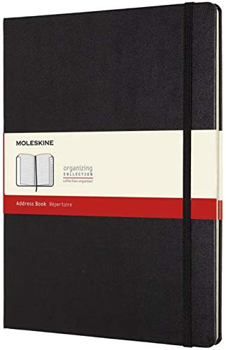 Moleskine Adressbuch (Xlarge, Liniert, Hard Cover, Alphabetisches Register) schwarz