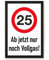DankeDir! 25 Jahre Vollgas - Schild 'Geburtstagsschild' aus Kunststoff, 30 x 20 cm, modern, Weiß, Wandmontage, Geburtstagsthema, Dekorative Signage, Geschenkidee für den 25. Geburtstag